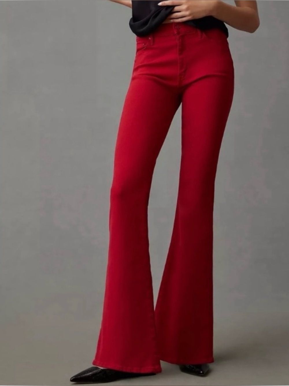 Mother High Waisted Weekender Skimp In Second Chance~ Haute Red ~ Size 31